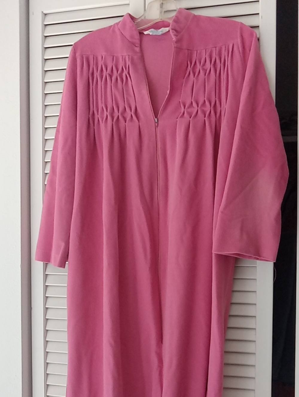 VINTAGE Sears Noght Gown MEDIUM Pink Women's Medium Front Zip Lounge Wear
